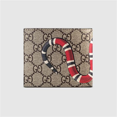 snake print gucci wallet|Gucci snake wallet men's.